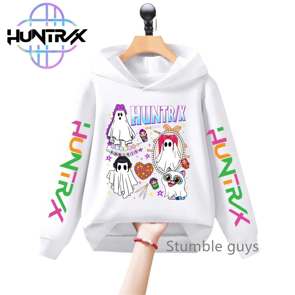 

KPop Demon Hunters Kids Autumn Hoodie Long Sleeve Sweatshirt Sportswear Anime Cartoon Boys Clothes Girls Halloween​