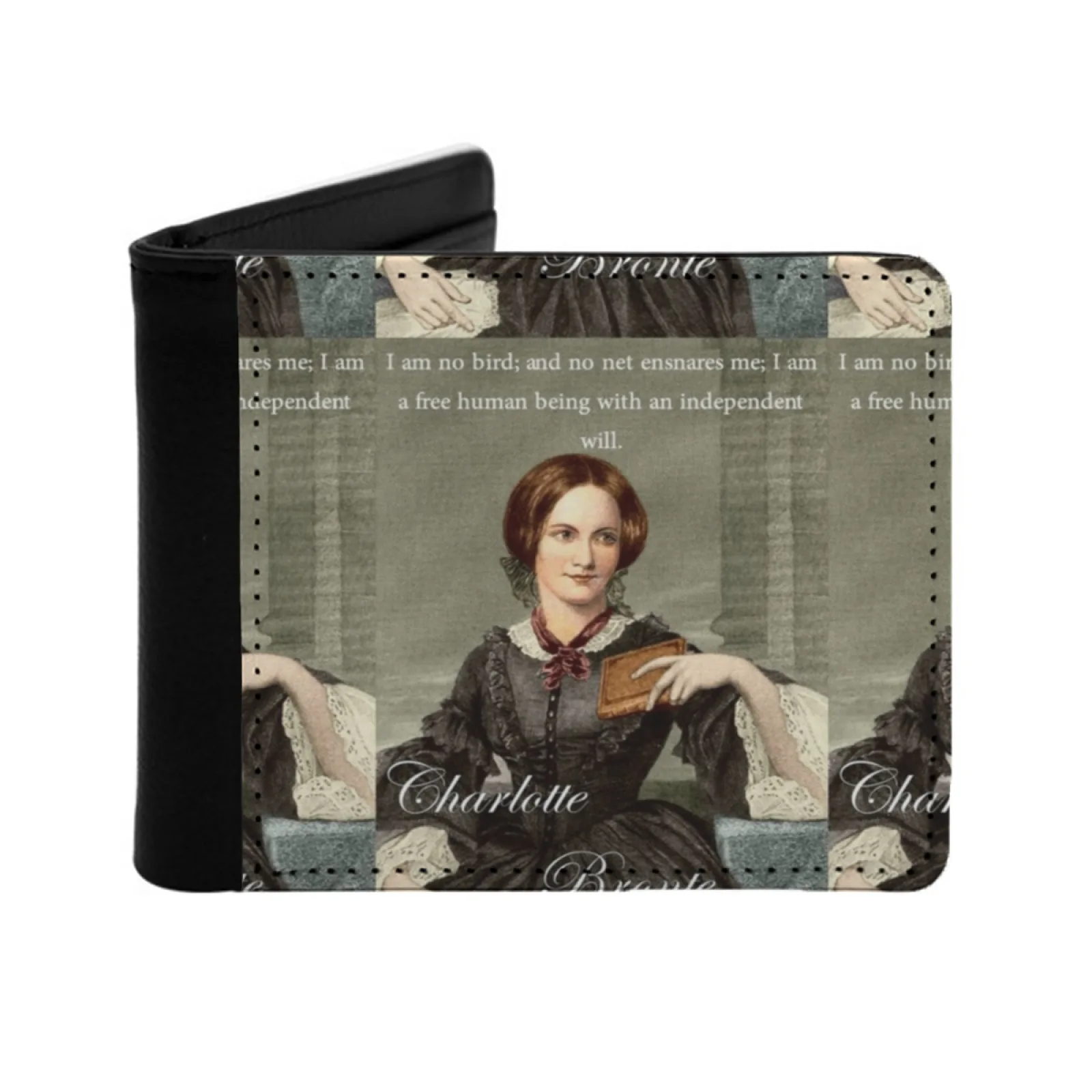 Charlotte Bronte Jane Eyre Feminist Quote Free Thinking New Men's Wallet Short Fashion Pu Leather Wallet Multi Card Wallet