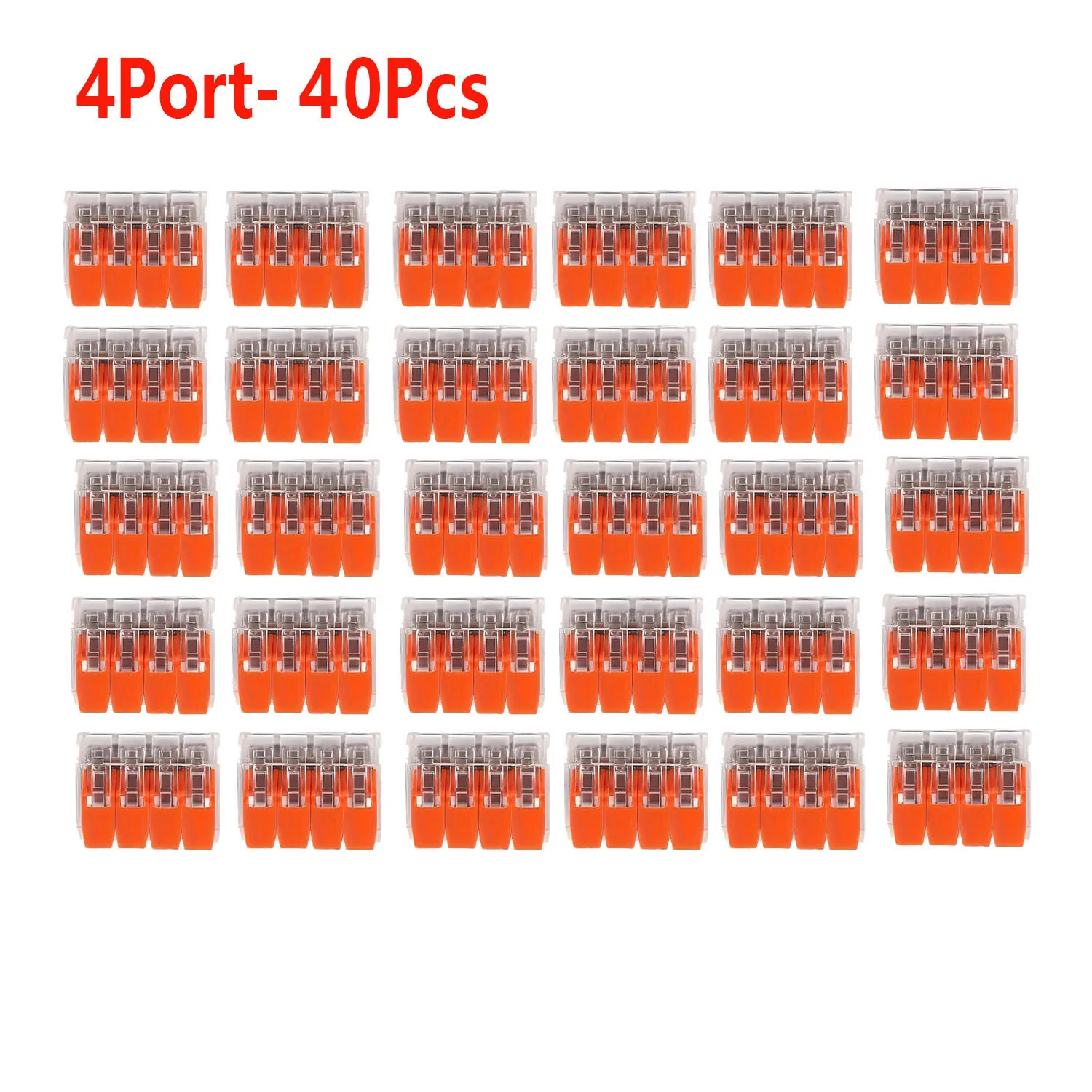 30/40 Stück orangefarbene Kombinations-Kabelverbinder mit 2/3/4/5 Anschlüssen, Schnellkabel-Verbindungsanschlüsse mit elektrischer Ummantelung