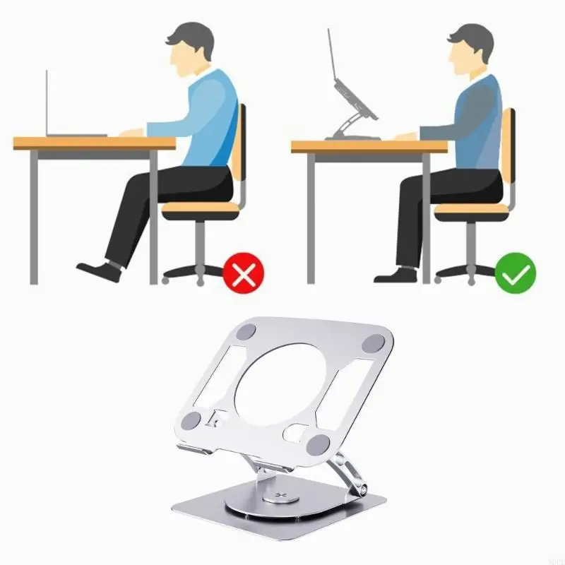 N0PB Portátil Stand Stand Suporte com design ventilado para melhor resfriamento