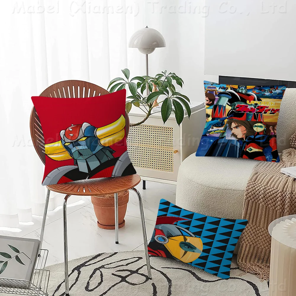 

Ufo Robot Goldrake Anime Cushion Cover Inches Farmhouse Decor Home Throw Pillow Covers For Couch Decorations