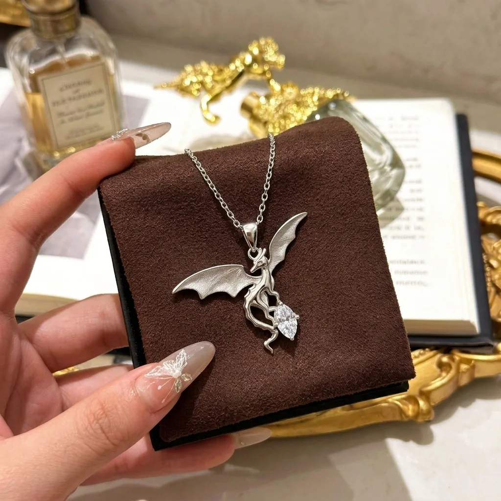 BOCAI New S925 Pure Silver Jewelry With Luxurious Temperament Inlaid With Moissanite Pendant Women's Selected Gift