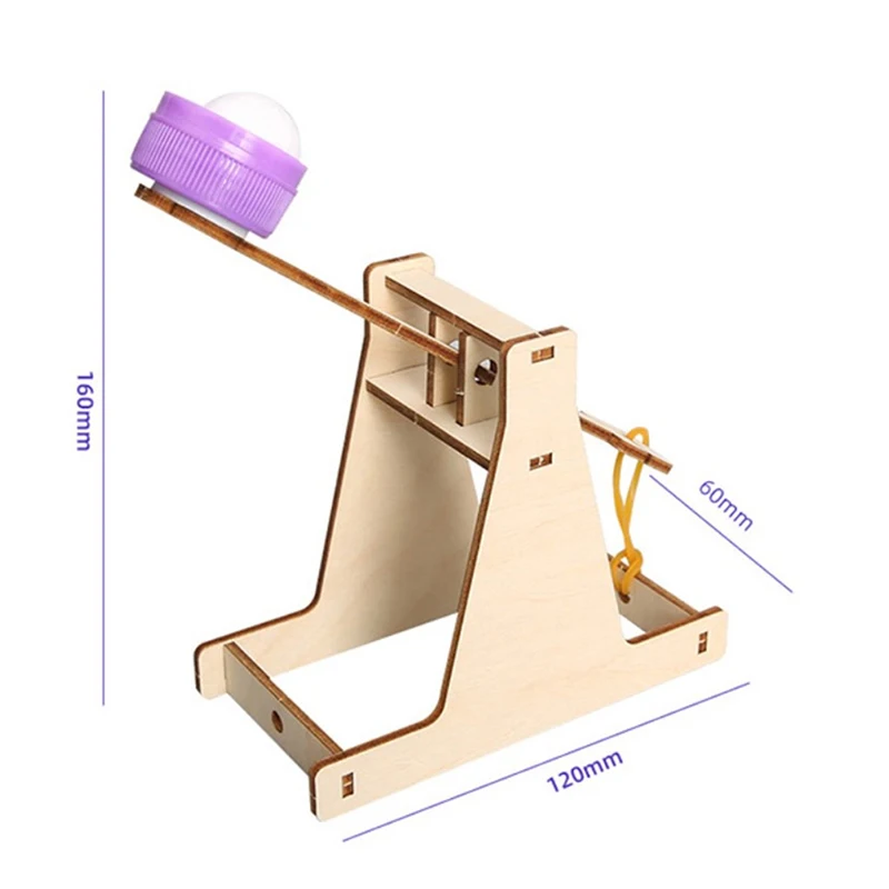 Kits de modelos de vehículos de Catapulta de trebuquete de madera para niños, experimento científico para niños, pequeño regalo de juguete de imaginación física, montaje de bricolaje