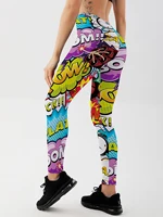 3D Printed Leggings Push Up Leggins Sport Women Fitness Running Pants Cartoon Comic Game Styles Girl Leggins 5