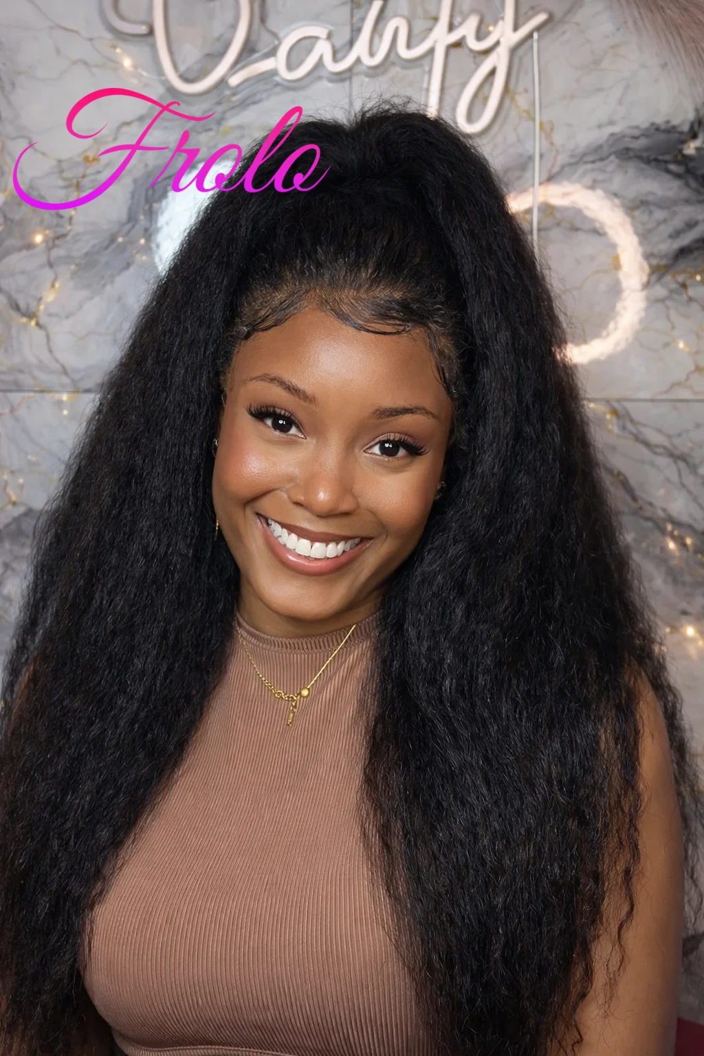 

250% Density 360 Full Lace Human Hair Wig Kinky Straight Human Hair Wigs Put On And Go Glueless Wig 5x5 Lace Wig Pre Plucked For Women Natural Hair