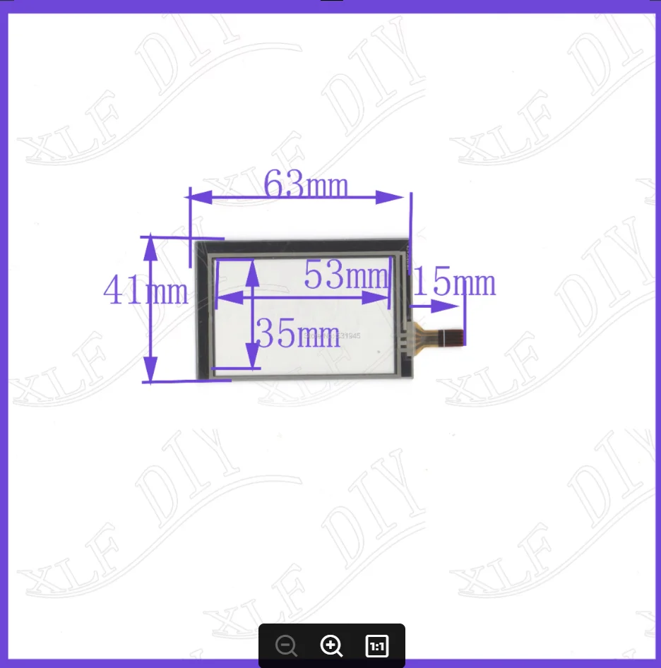 

ZhiYuSun 2.8inch 4lines resistance touch panel 63*41mm Navigator screen 63mm*41mm this is compatible