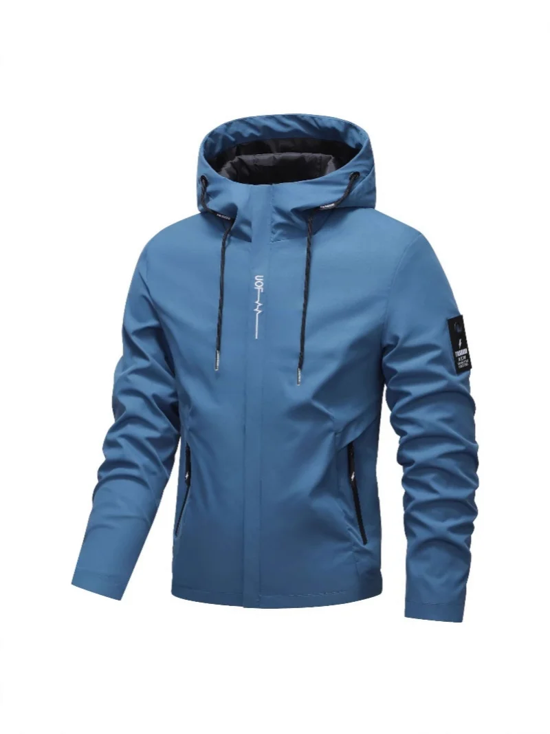 

Men's European-American-Style Trendy Hooded Jacket Spring Autumn Casual Fashion Top for Men