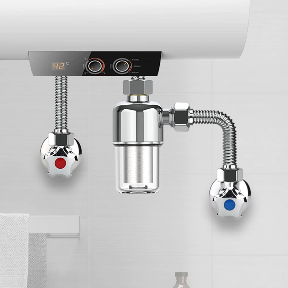 純銅ヘッド電気温水器フィルターきれいな水用プレフィルタークイックセットアップ頑丈な構造長寿命