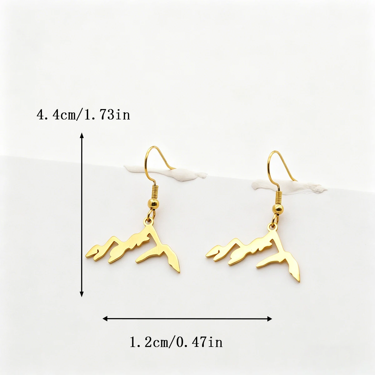 Kinitial Stainless Steel Mountain Range Dangle Earrings Peak Hill Drop Earrings For Women Climbing Hiking Jewelry Gift