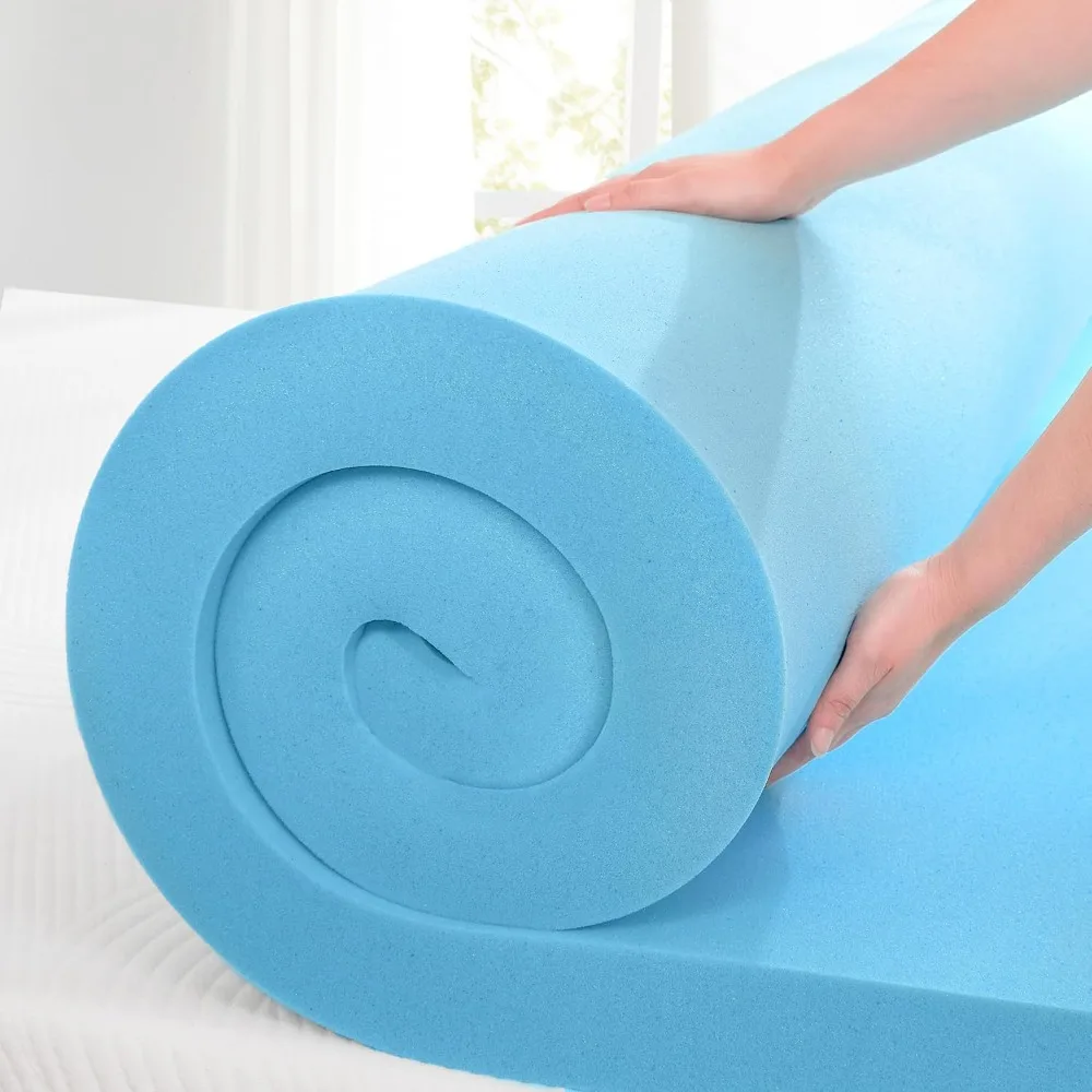 

4 Inch Memory Foam Mattress Topper California King Mattress Topper for Bed Camper Pressure Relief Cooling Gel Foam Mattress Top