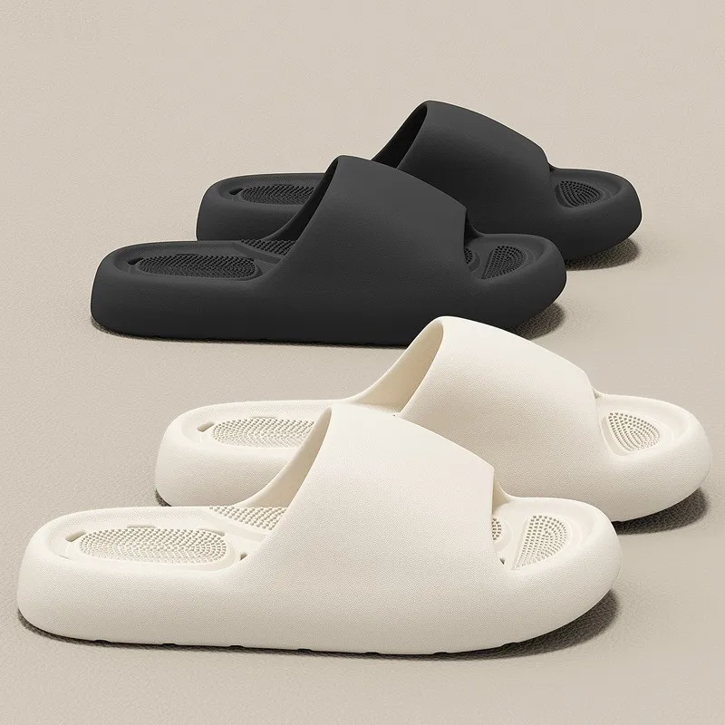 Men's Bathroom Slippers New Summer Massage Indoor Home Soft Eva Non-Slip Shower Shoe Couples Water Leakage Quick-Drying Slippers view 3