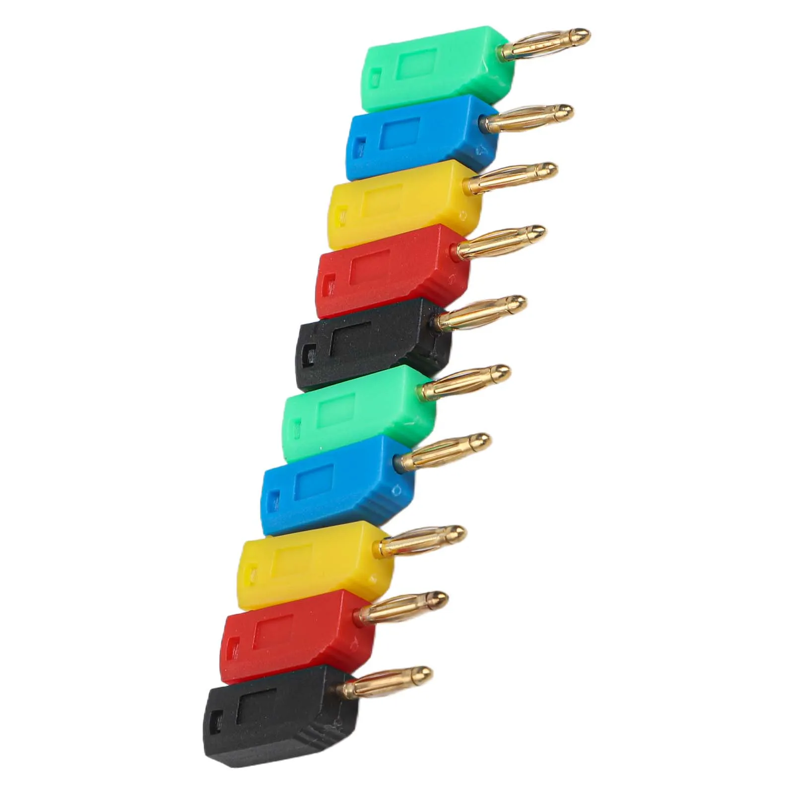 Stackable 2MM Banana Electrical Terminal Connector 10PCS for Educational Labs and Electronic Measurement Devices