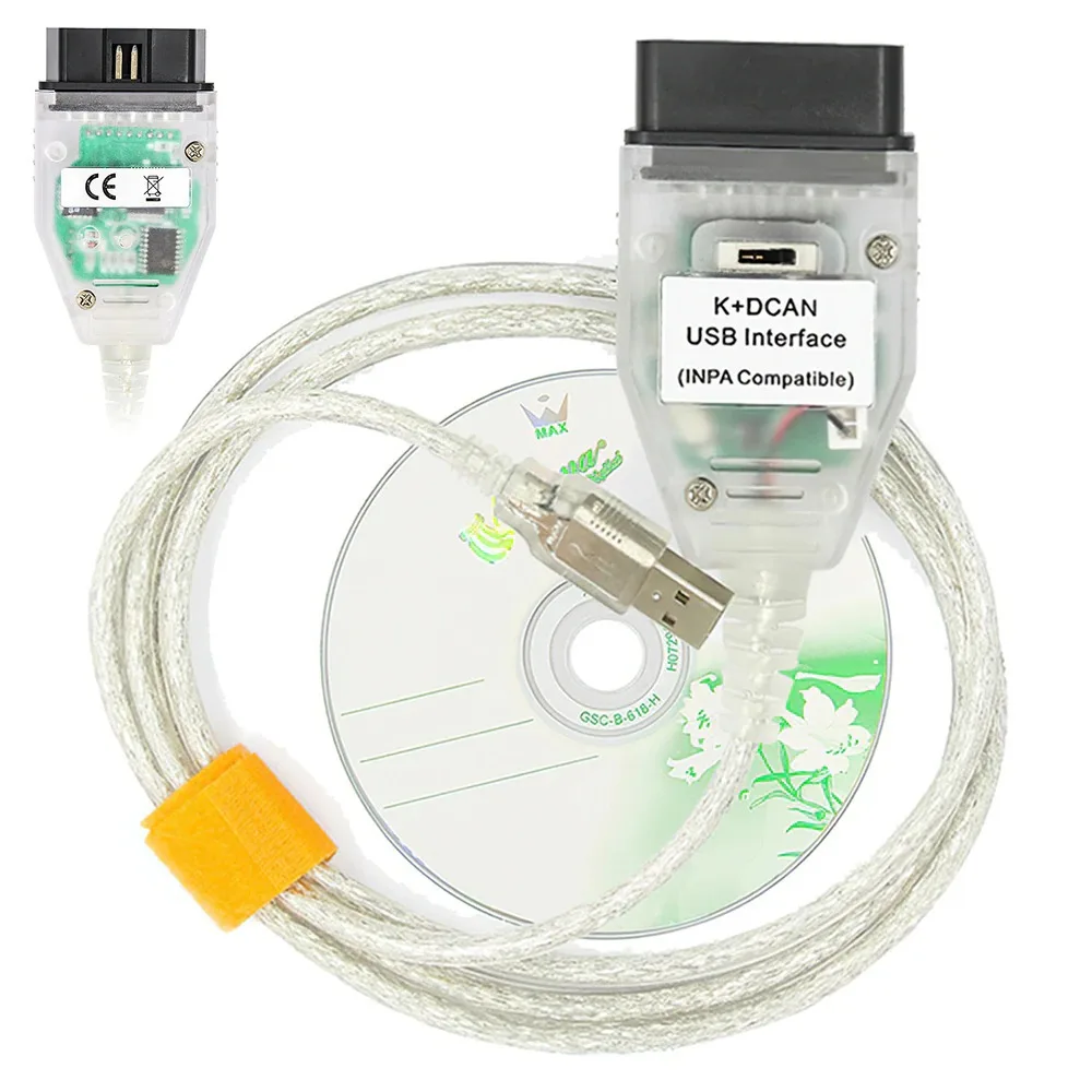 INPA K+DCAN K+CAN K-Line FT232RL with Switch For BMW OBD2 Scanner Cable Chassis Diagnostic Tool Interface USB Programming