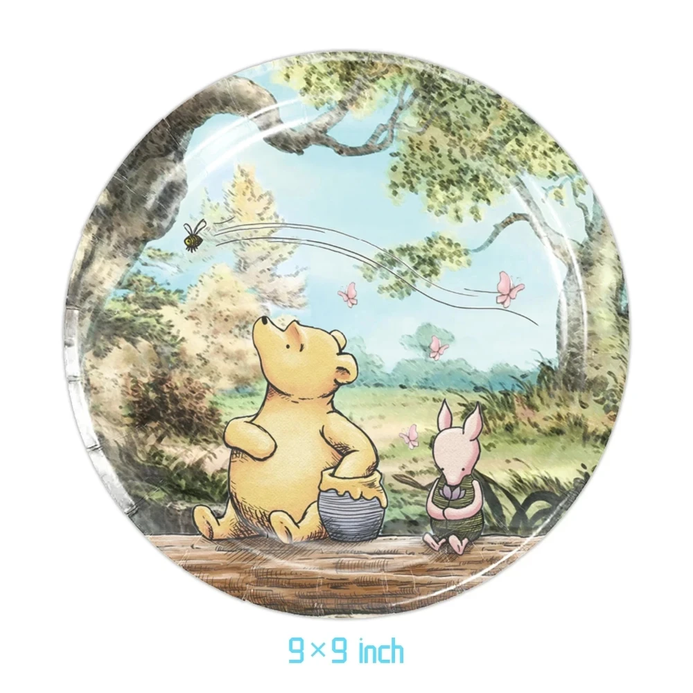 Winnie Puuh Geburtstagsdekoration Puuh-Bär Teller Tischdecken Servietten Banner Becher Kindergeburtstag Geschenke Babyparty