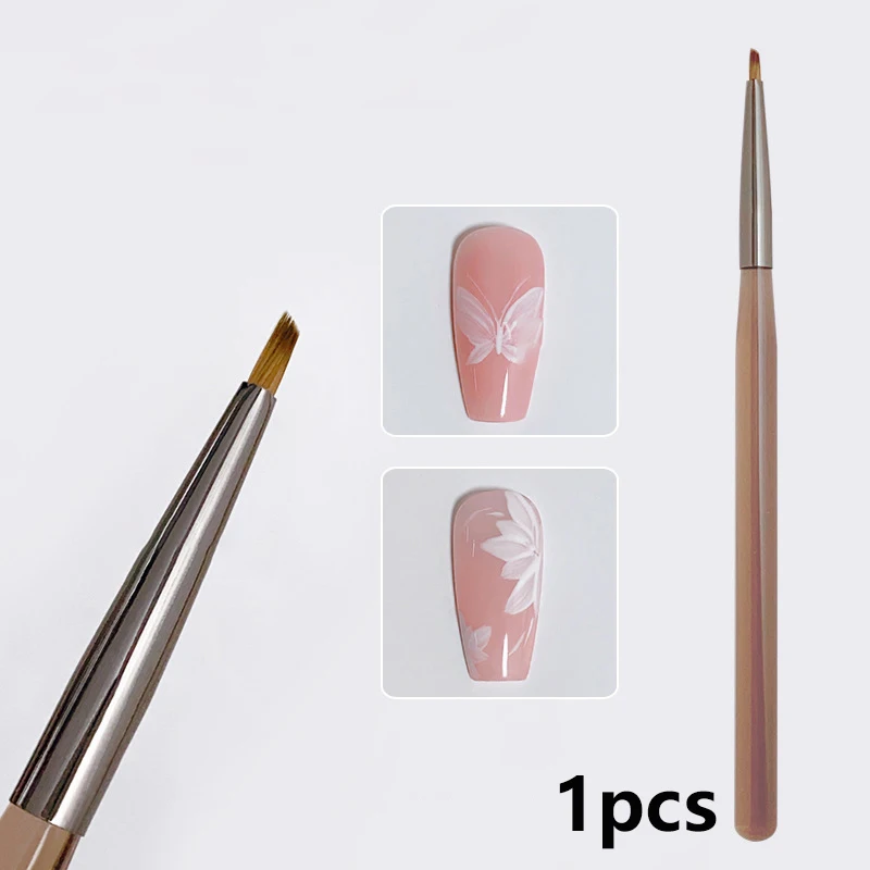 1 pz pennello per pittura triangolare unghie pennello per arte linee francesi strisce griglia fiore farfalla triangolo penna per pittura strumenti per manicure