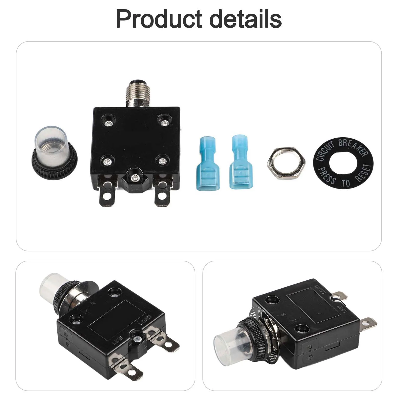 Circuit Breaker For Electrical Systems Circuit Safety Metal Terminals Automatic Cut Off Exceptional Wear Resistance