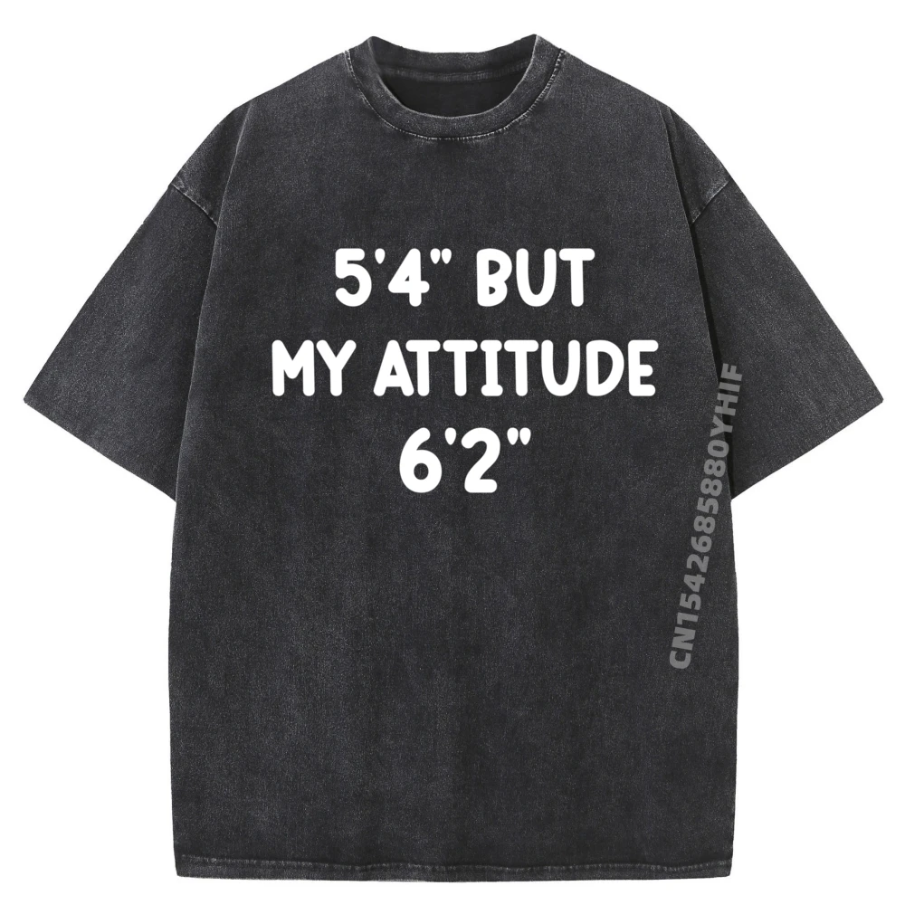 

Short Girls Attitude5 Foot 4 Family Men T-shirt Gift Idea Graphic T Shirt Mens Comfortable Washed Shirt For Men