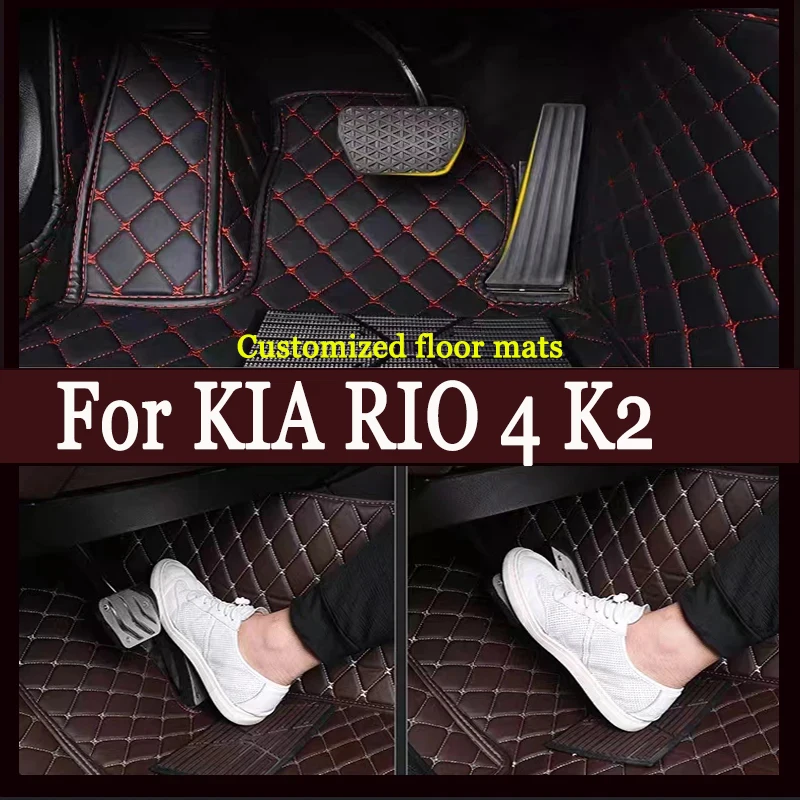 

Car Floor Mats For KIA RIO 4 K2 X-Line 2022 2021 2020 2019 2018 2017 Carpets Custom Auto Interior Accessories Covers Decor Rugs