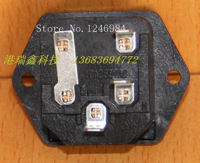 [SA] conector de montaje en panel combinado triangular de salida de CA con seguro PST-101FS--100PCS/LOT