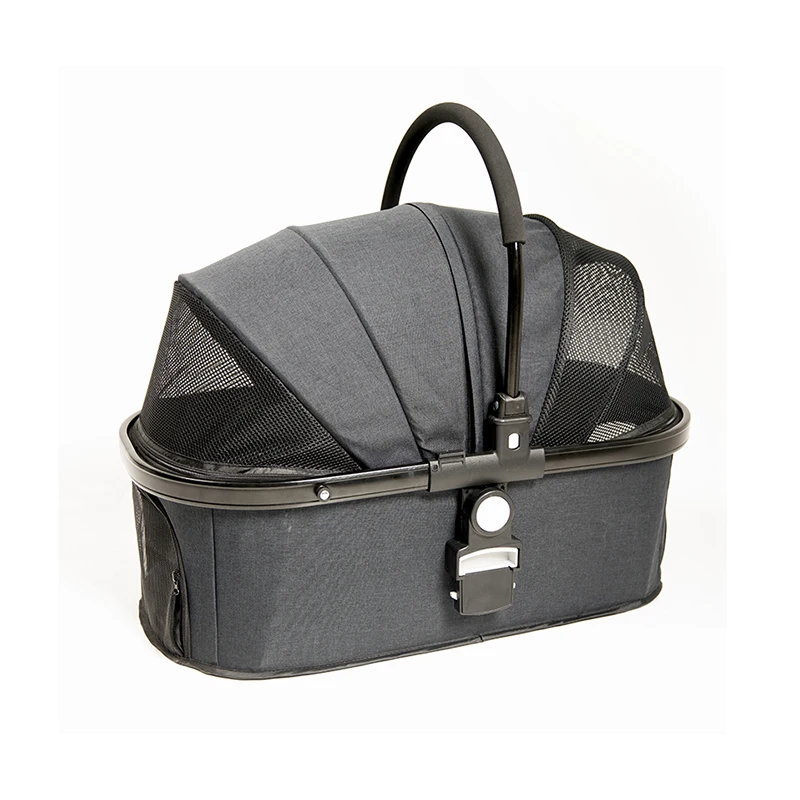 Easy One-Hand Fold Luxury Pet Dog Stroller 4 Wheels Pet Stroller Travel Folding Carrier