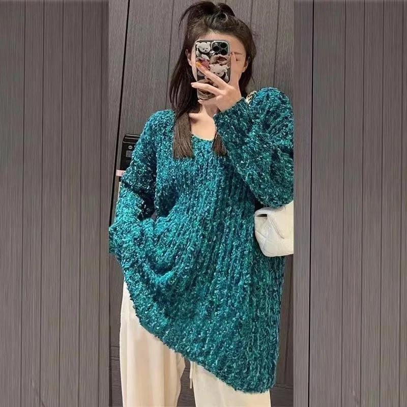 Women Loose Sweaters Autumn Winter Fashion Female Long Sleeve V-neck Pullover Knitting Shirts Casual Knitted Sweater Knitwear