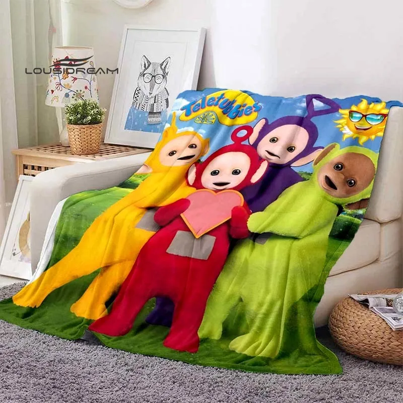 

Kawaii Cartoon Teletubbies Series Creativity Blanket Soft Home Bedroom Bed Sofa Picnic Travel Office Cover Blanket Gifts