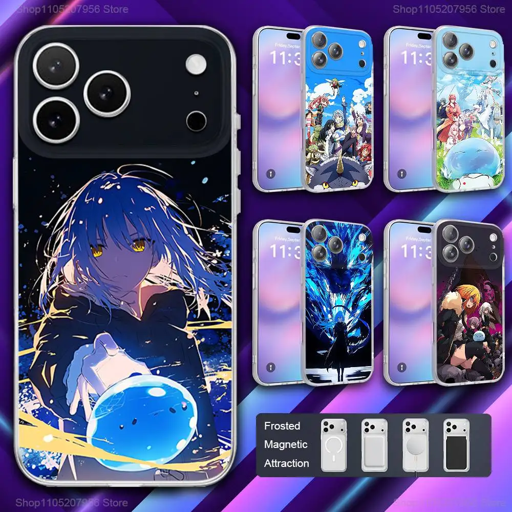 

R-Rimuru Slime Tempest Phone Case For iPhone 11,12,15,14,13,17,16,Pro,Plus,E,Max,Air,Mini Magnetic Frosted Cover