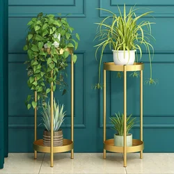 Household Indoor Plant Stand 50cm Flowerpot Holder Home Decor Stand Home Garden Display Black Indoor Plant Shelf