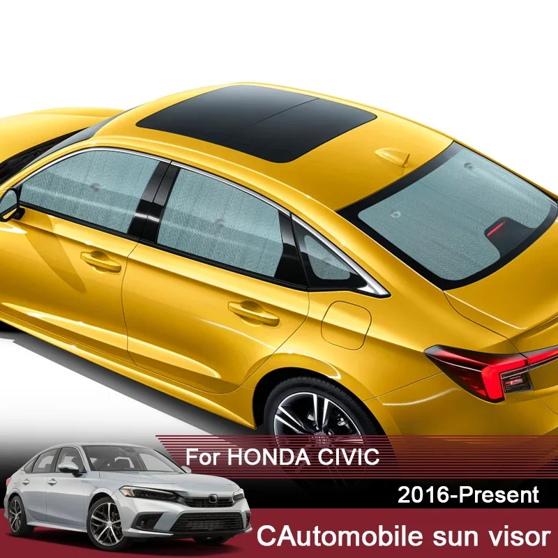 

Автомобильные солнцезащитные козырьки с УФ-защитой для Honda CIVIC 2016-2025, оконная занавеска, солнцезащитный козырек, лобовое стекло, автомобильные аксессуары