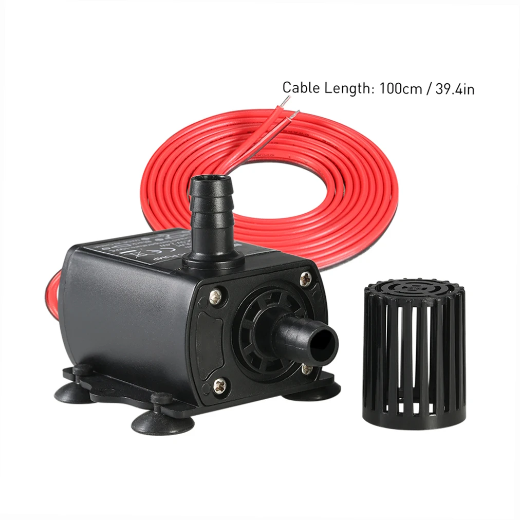 Ultra-quiet Mini Brushless Water Pump 12V 5W Waterproof Anti-vibration Submersible Fountain Aquarium Circulating