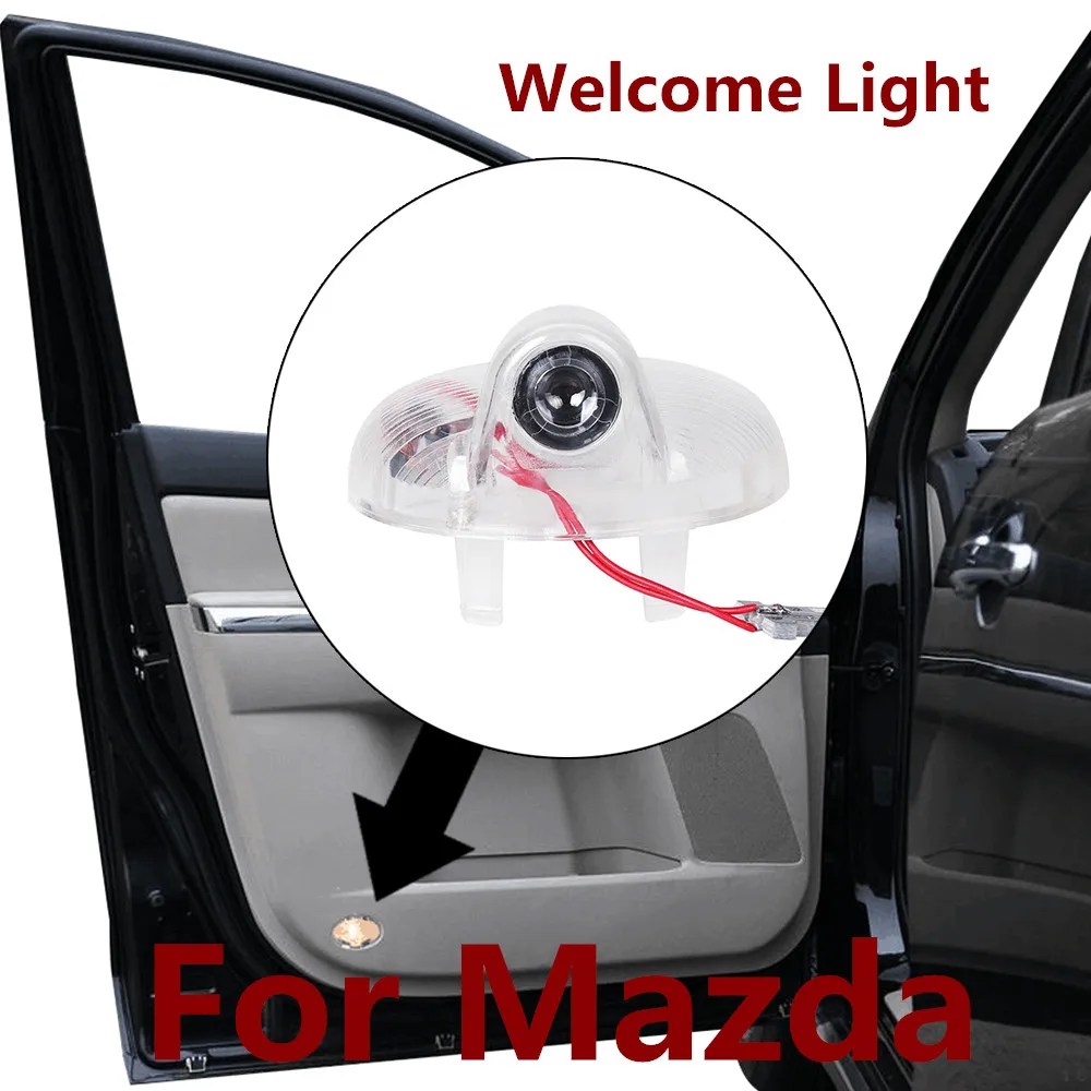 For MAZDA 6 CX-9 CX9 CX 9 A8 RUIYI RX-8 RX8 RX 8 MPV ATENZA LED Car Door Projector Welcome Ghost Shadow Light Auto Accessories