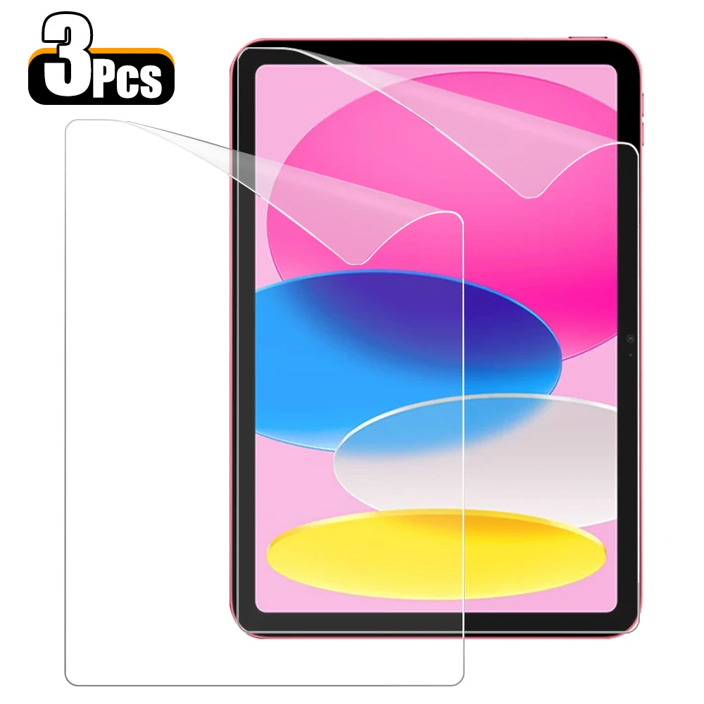 3Pcs Pet Screen Protector For iPad 11th A16 10th Generation 9th 8th 7th 6th 5th Mini 7 A17 Pro Mini 6 Film No Glass