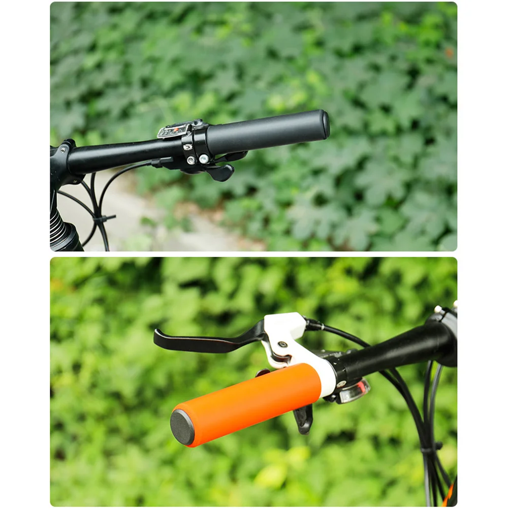 2Pairs Fietsen Handvatten Anti-Slip Oppervlak Nat Droog Grip Comfortabele Oranje Stuur Covers Handvatten