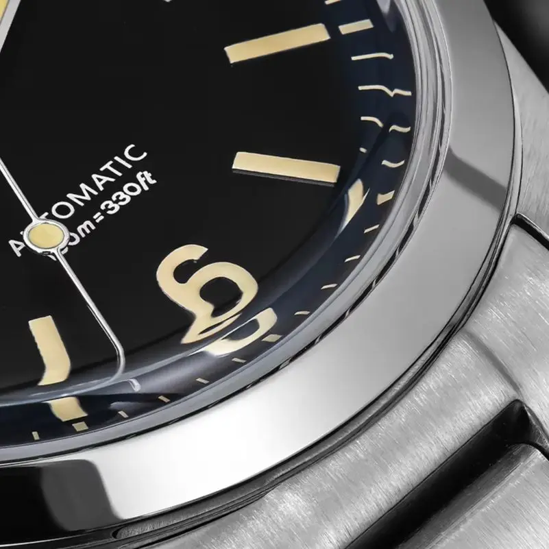 ADDIESDIVE ST2130 Wristwatches Sapphire Glass Bubble Mirror Glass Watches C3 Super Luminous 10Bar Waterproof Date Display Watch