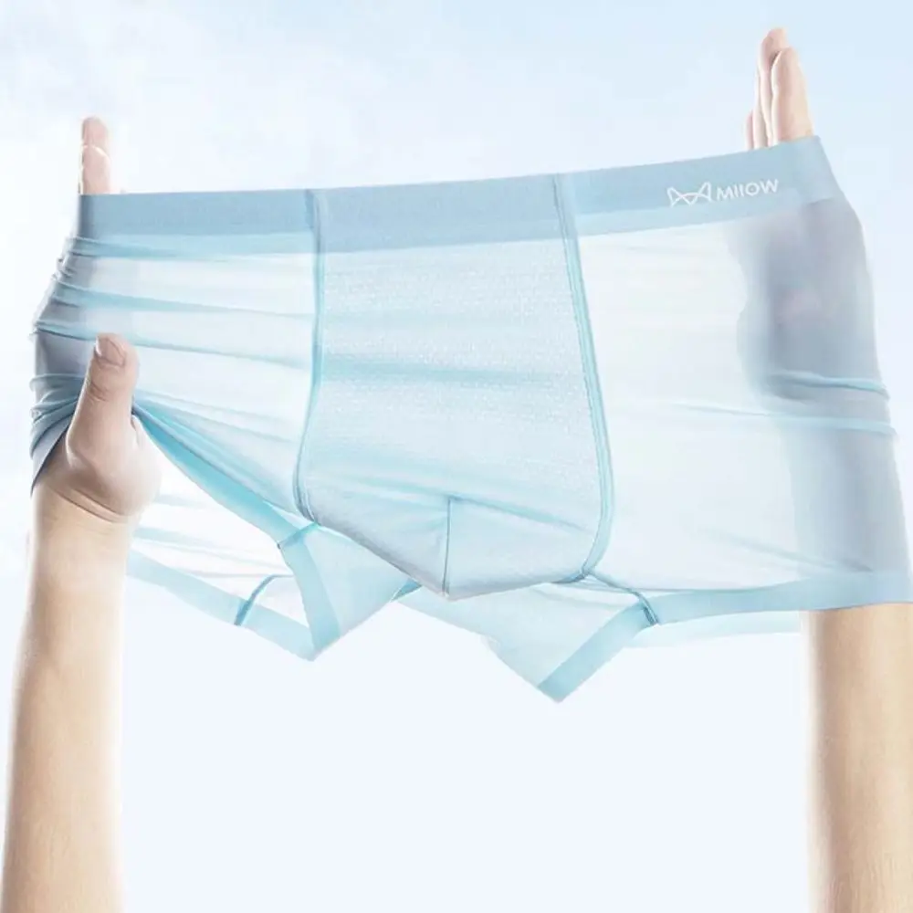 3 uds. Bragas planas transpirables con letras para hombre, pantalones cortos de seda helada sin costuras a media cintura, Boxers, calzoncillos, ropa interior fina para hombre/niños