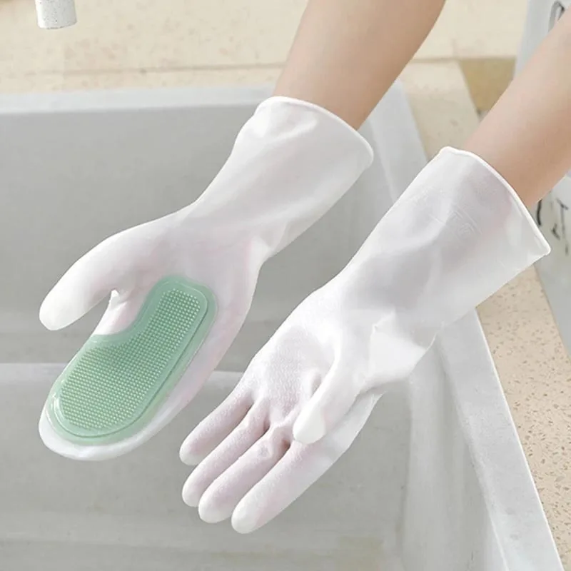 4pcs Household Cleaning Gloves, Washable and Waterproof, Protect Hands
