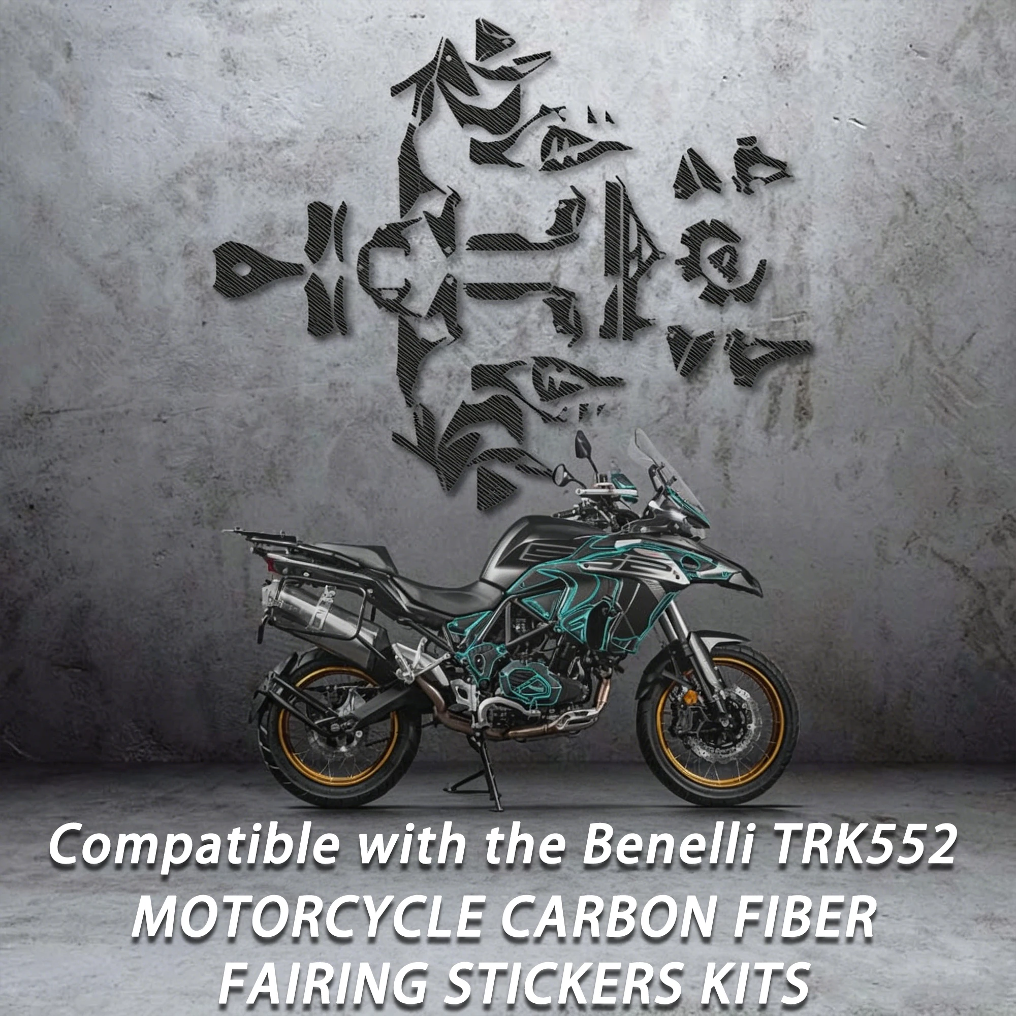 Compatible With 2022 2023 Benelli TRK502 502X Carbon Fiber Body Decal Sticker Anti Scratch Waterproof Protective Film
