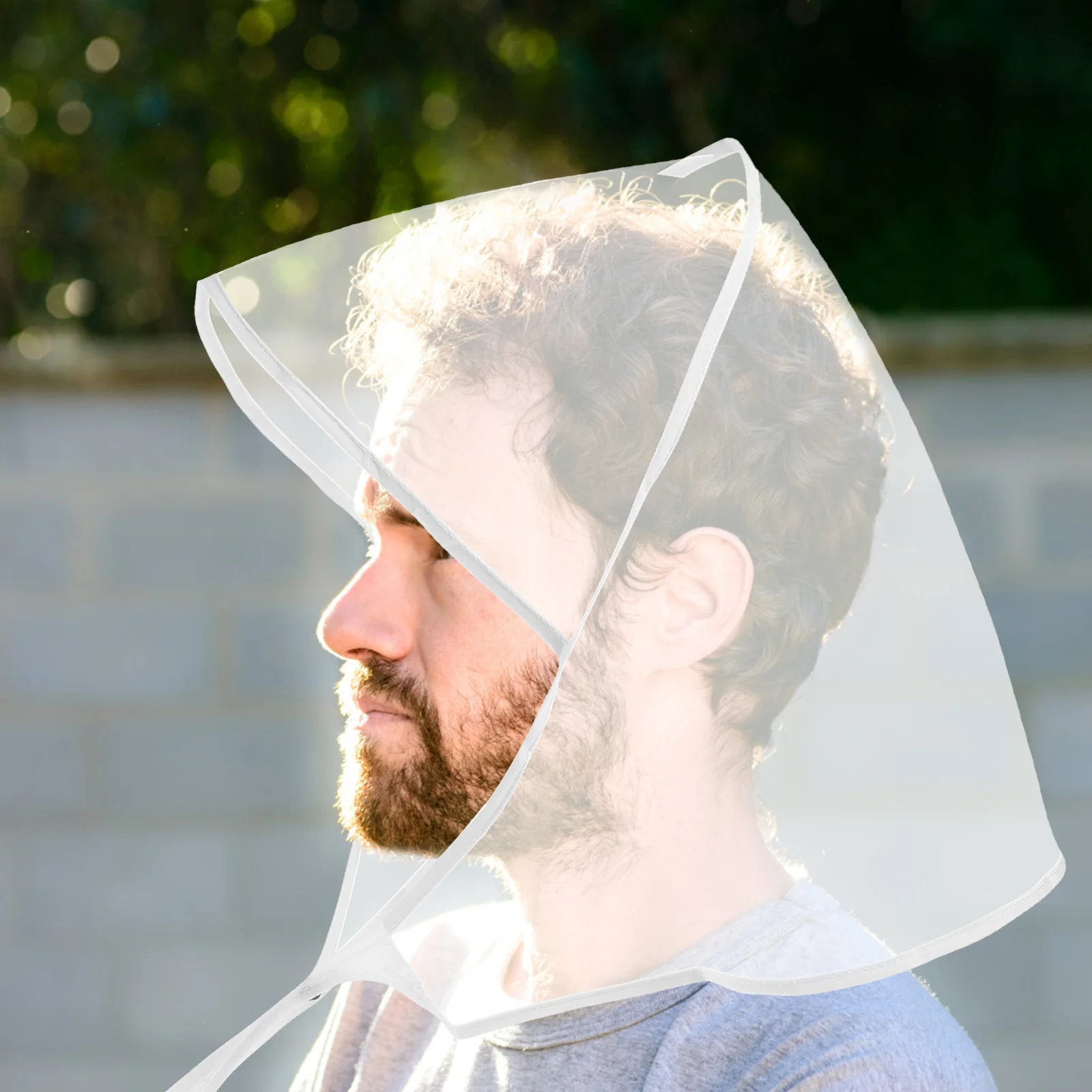 

5Pcs Rainproof Hat Waterproof Clear Bonnet Hair Cover Windproof Plastic Hat Portable Travel Size for Women Kids Elderly
