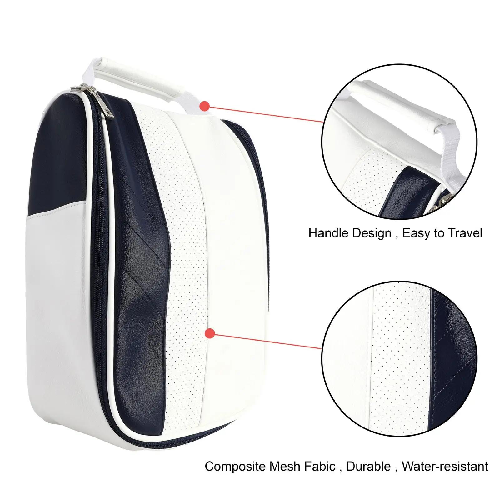 Golf Shoes Bag Zippered Portable Multipurpose Golf Accessories Sports Shoes Case