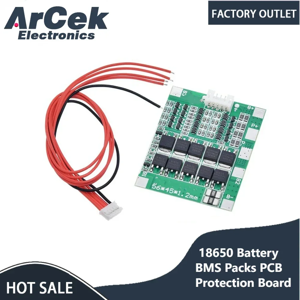 4S 30A 14.8V litowo-jonowe/fosforan litowo-żelazowy akumulatory 18650 BMS zabezpieczenie płytki obwodu drukowanego zrównoważyć układy scalone