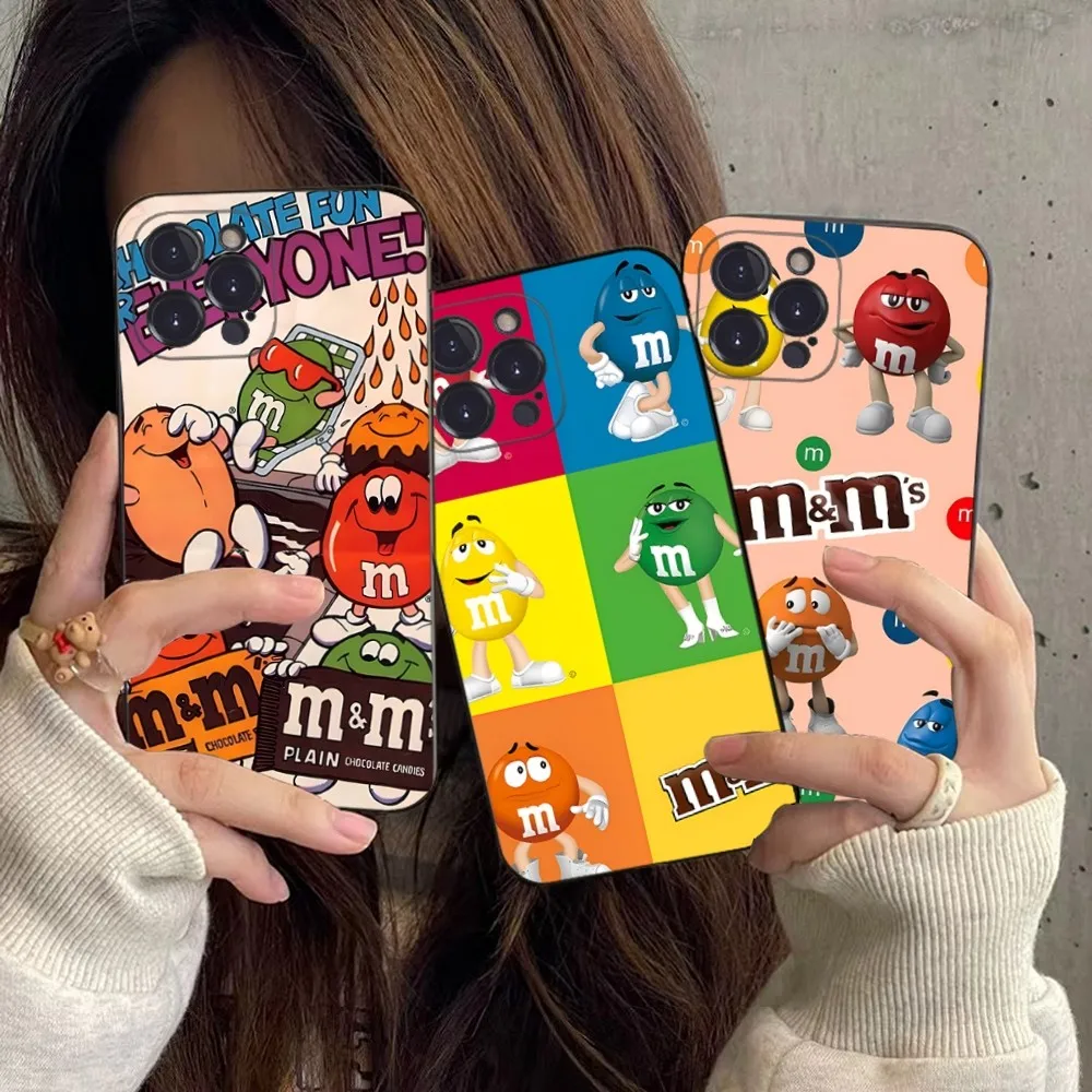 M-M&Ms-s C-Chocolate iphone case For iPhone 15 14 11 12 13 Mini Pro XS Max Cover 6 7 8 Plus X XR SE 2020 Funda Shell