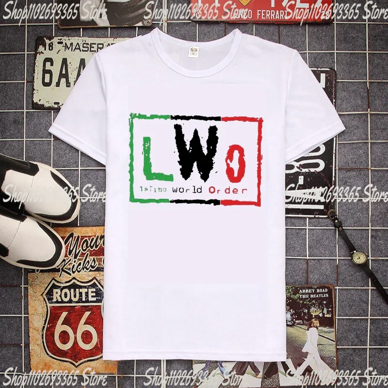 Men's Wrestler LWO  series  Printing T-shirt Children's Street Round Neck Sports Large Top