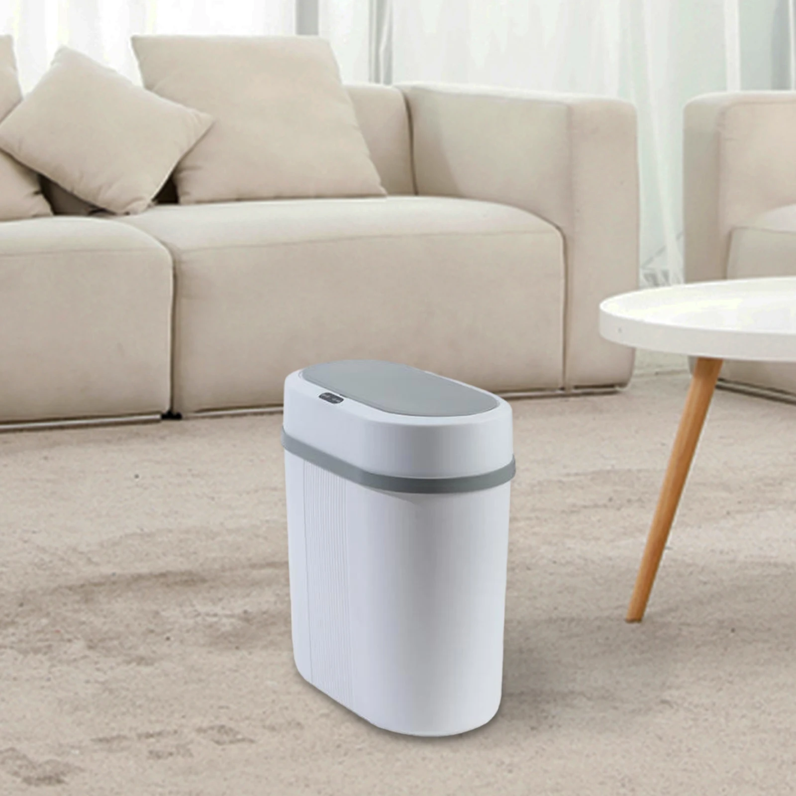 Automatic Motion Sensor Trash Can with Lid 12L Waste Bin Office Electric Touchless Garbage Bin for Home Bedroom Bathroom Office