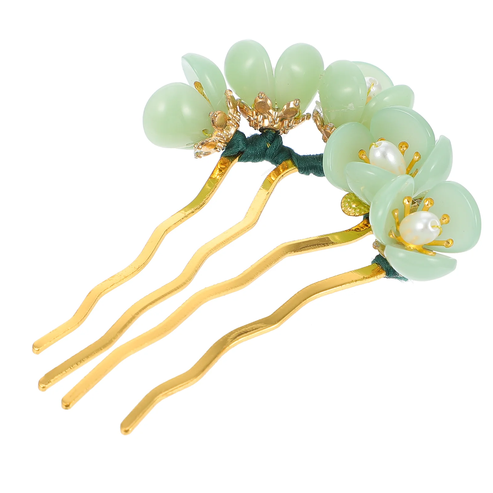 

Hairpin Jade Flower Ancient Hairpins Chopstick Design Traditional Chinese Classic Handmade Sticks