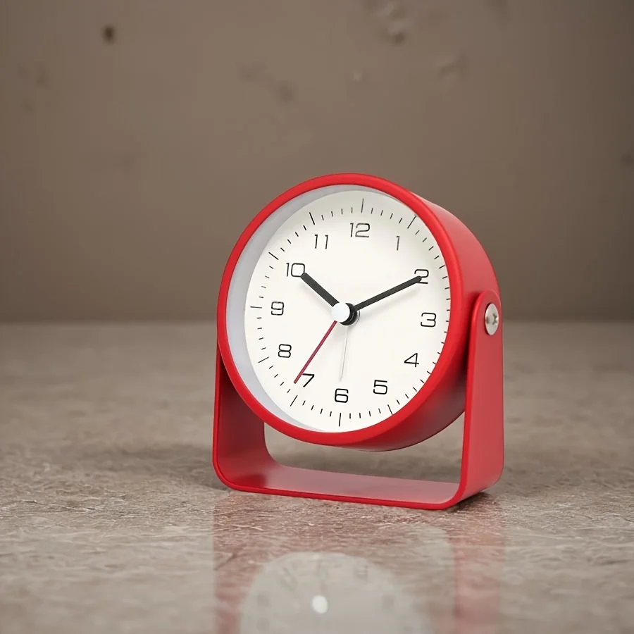 1 piece of 3-inch American minimalist creative metal rotating clock, adjustable clock face, baked paint process