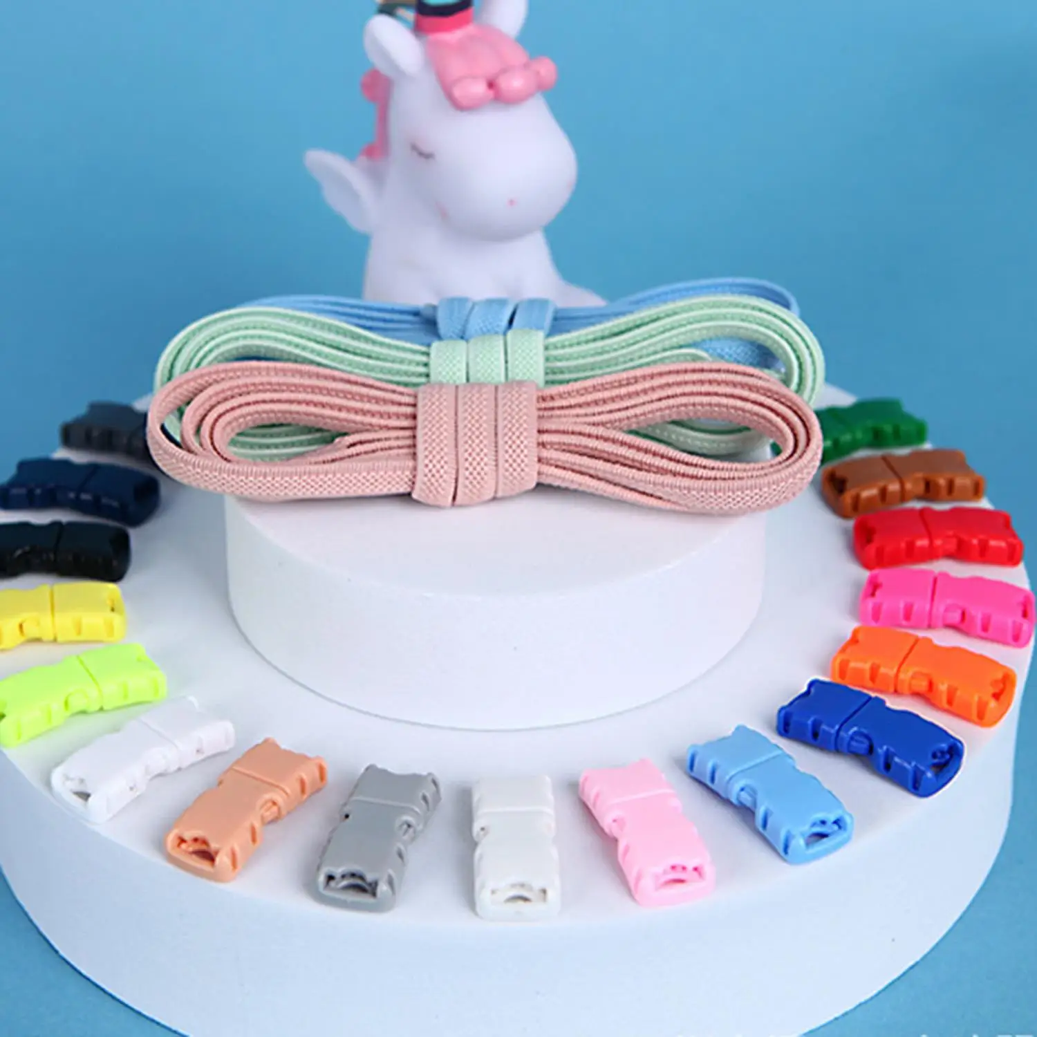 Lacci elastici senza cravatta Lacci per scarpe colorati per scarpe da ginnastica per bambini e adulti Lacci per scarpe Lacci per scarpe con chiusura in plastica pigra rapidamente