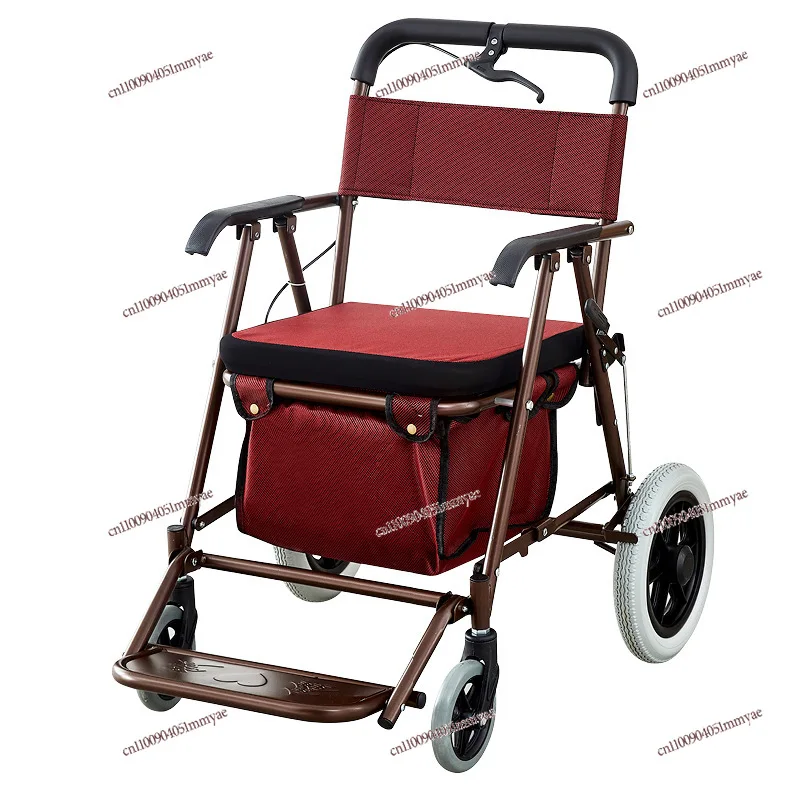 المحمولة المسنين عربة الطاقة سكوتر اليد دفع عربة التسوق التسوق عربة المسنين أربع عجلات