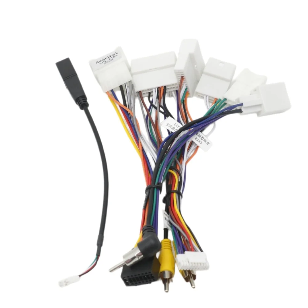 For Toyota Corolla 2014-2018 Camry Prado Land Cruiser C-HR Android Radio Wiring Harness with CANBUS Decoder G-RZ-FT52