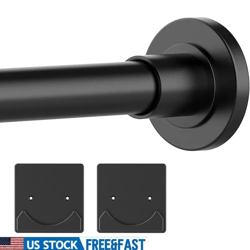 

Shower Curtain Rod Adjustable 30-80" with Holder Anti-Rust Shower Rod Bathroom