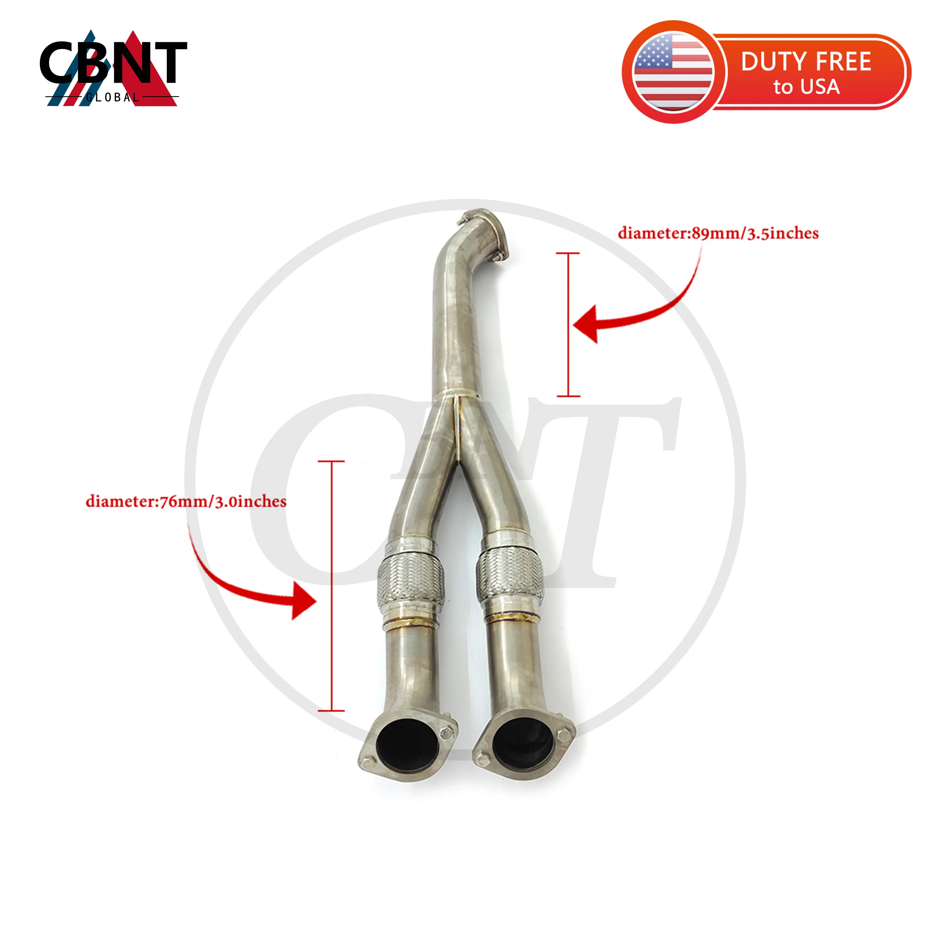 

Выхлопная труба CBNT, высококачественная титановая выхлопная труба для Nissan GTR R35 3.8T V6 Performance Y, средняя труба, передняя труба, центральная труба GTR